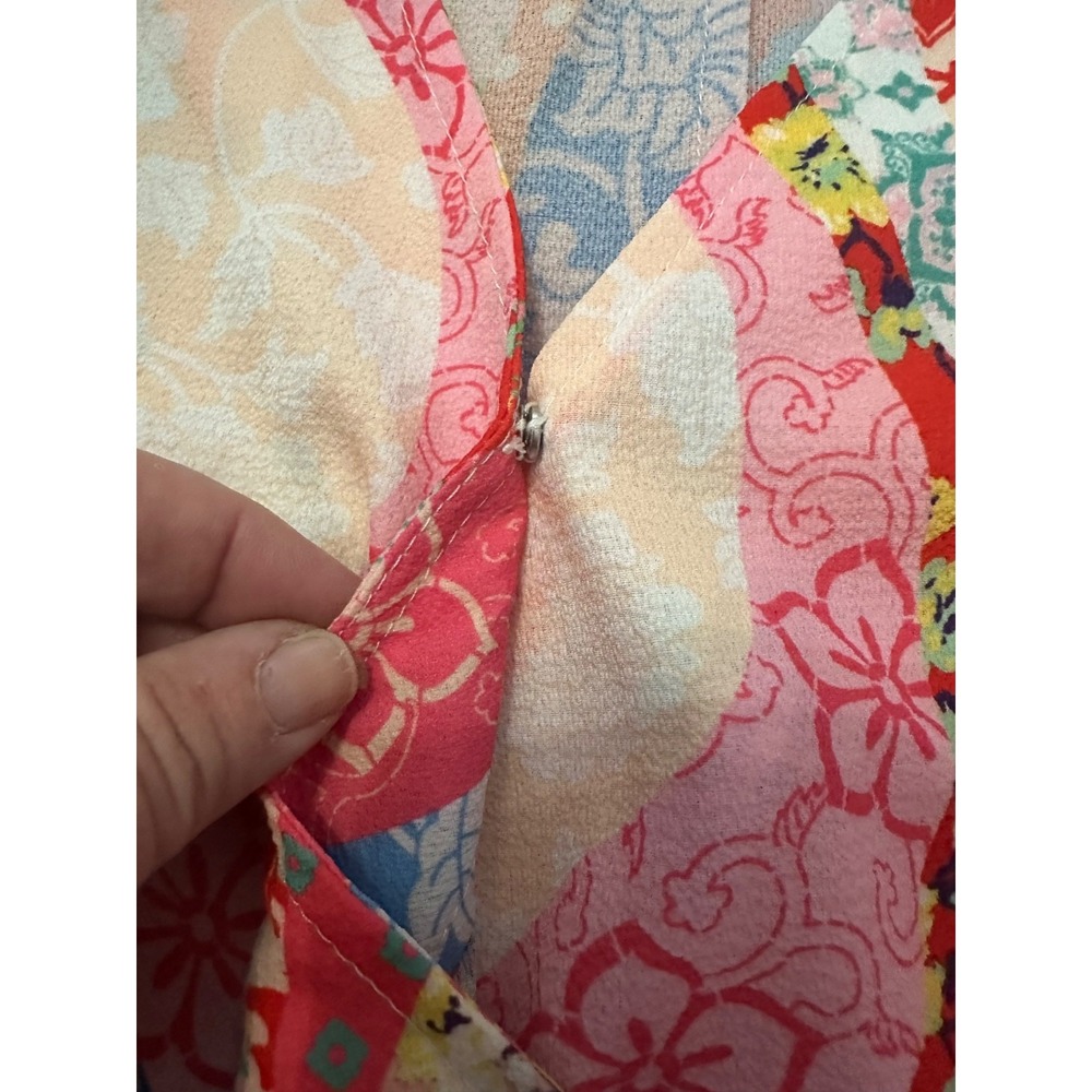 umgee multicolored v neck‎ blouse small - Picture 5 of 7